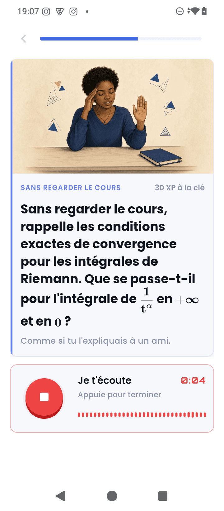 Checkpoint vocal de rappel actif dans MAXA